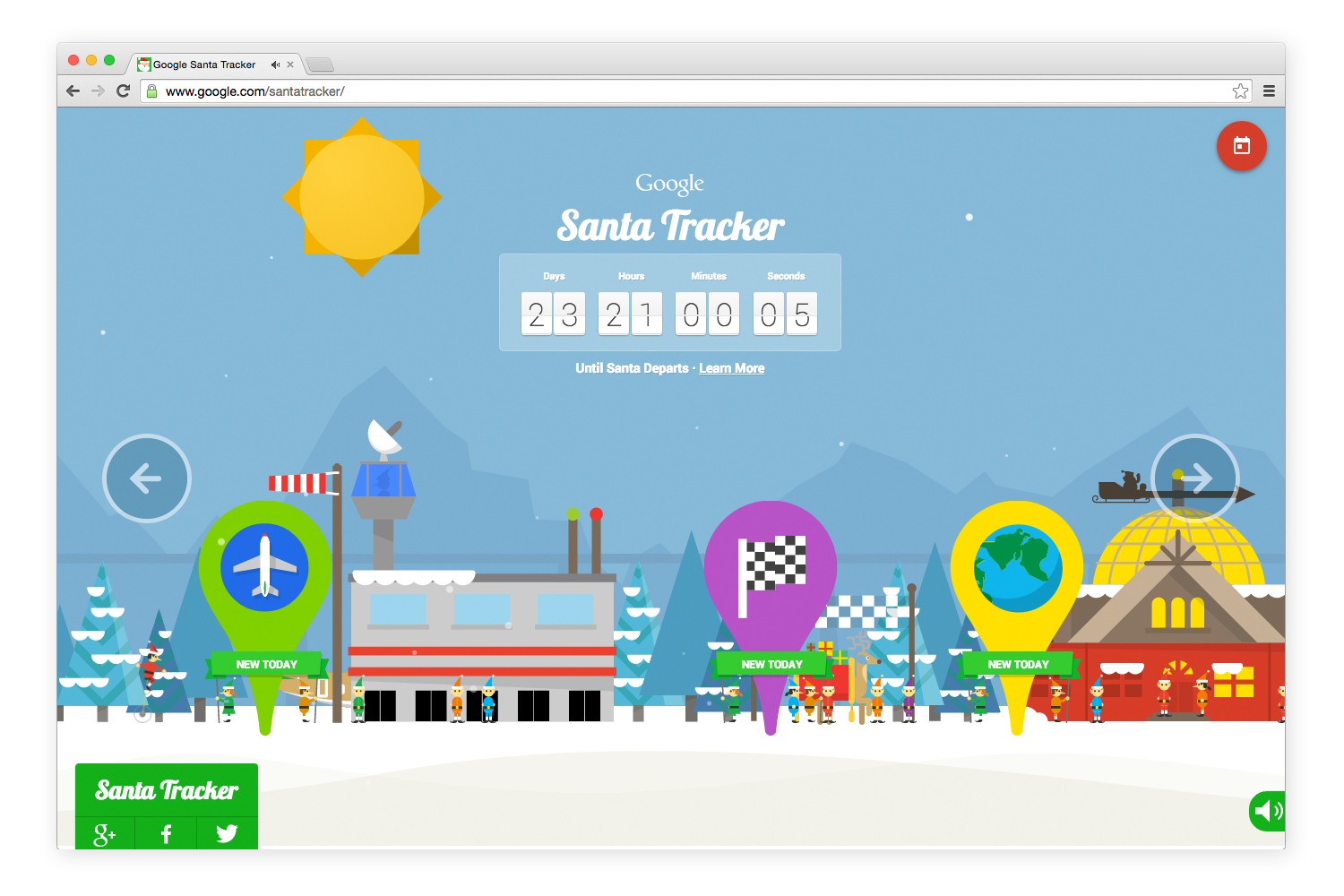 Google聖誕迷你游戲應用程序Santa Tracker 2014