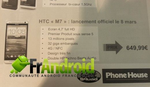 HTC M7過濾價格