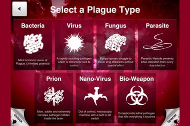 電子遊戲Plague Inc的屏幕之一